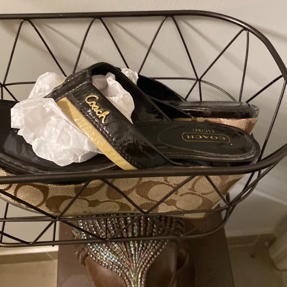 Brand New Coach wedge sandals
